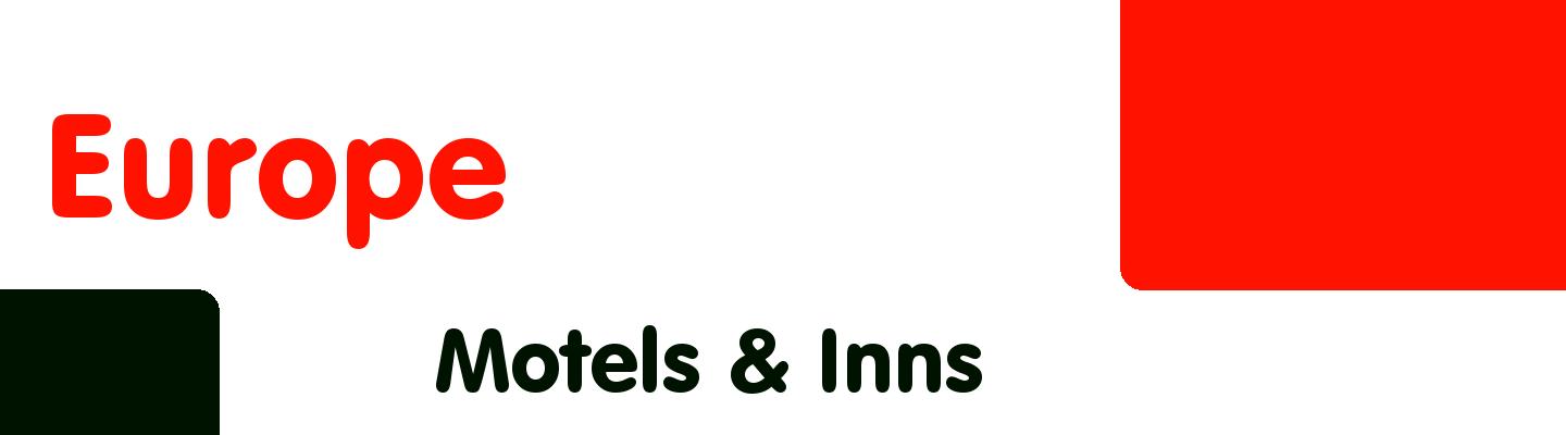 Best motels & inns in Europe - Rating & Reviews